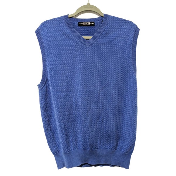 Carnoustie Other - Carnoustie Robin Blue Cardigan Vest Sweater Pullover 100% Pima Cotton